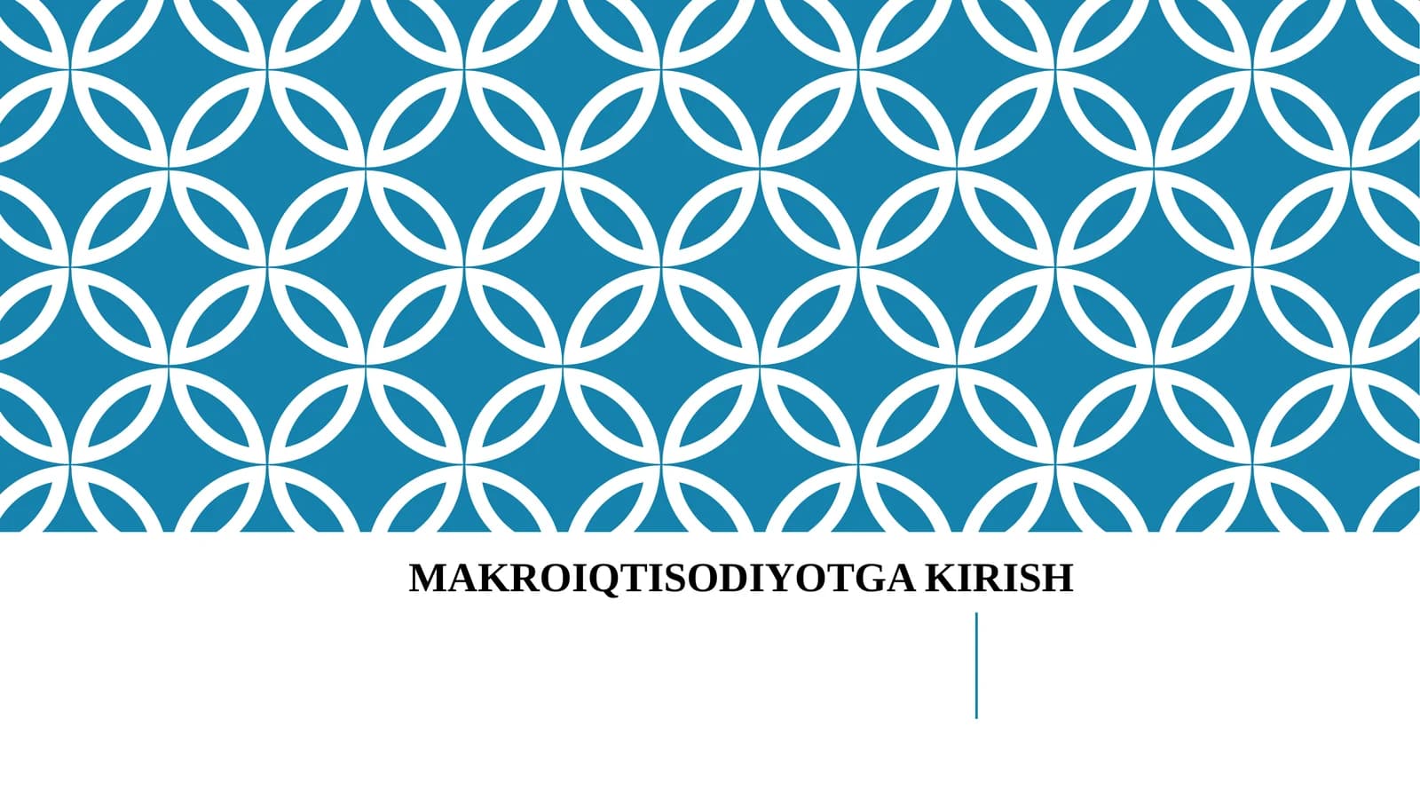 MAKRO IQTISODIYOTGA KIRISH