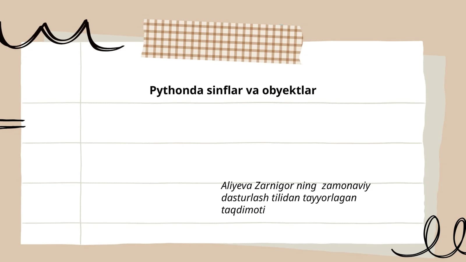 Pythonda sinflar va obyektlar