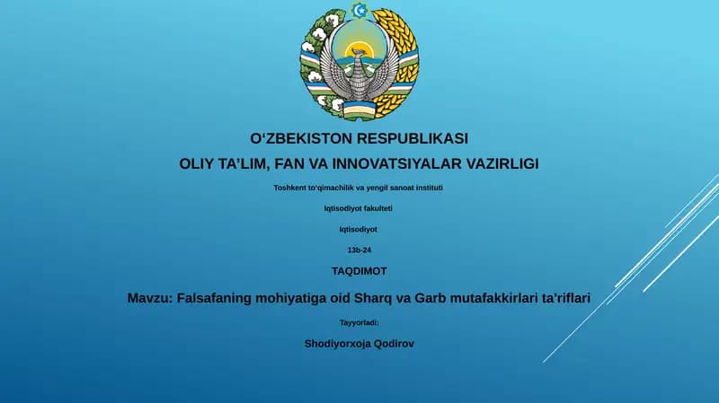Falsafaning mohiyati