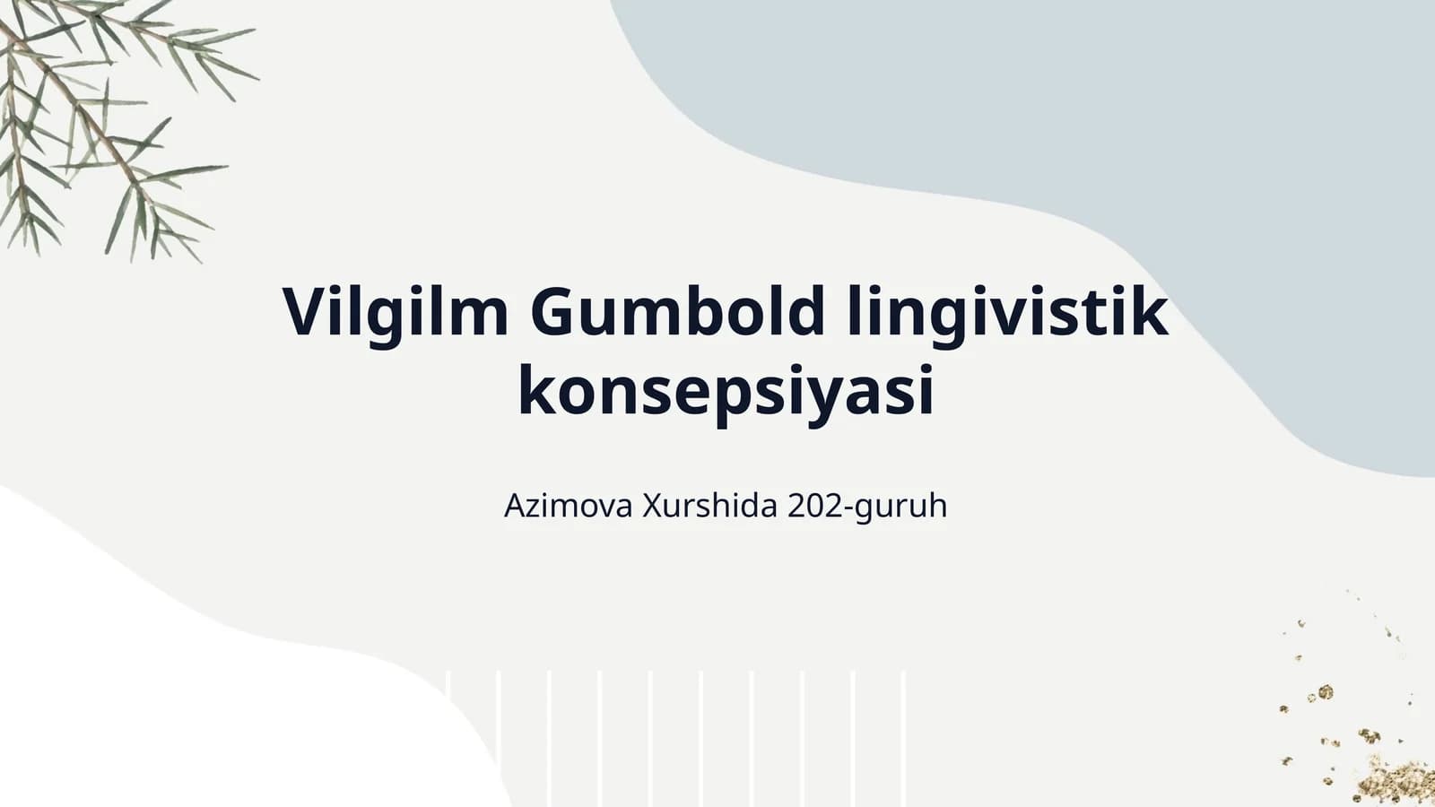 Vilgilm Gumbold lingivistik konsepsiyasi
