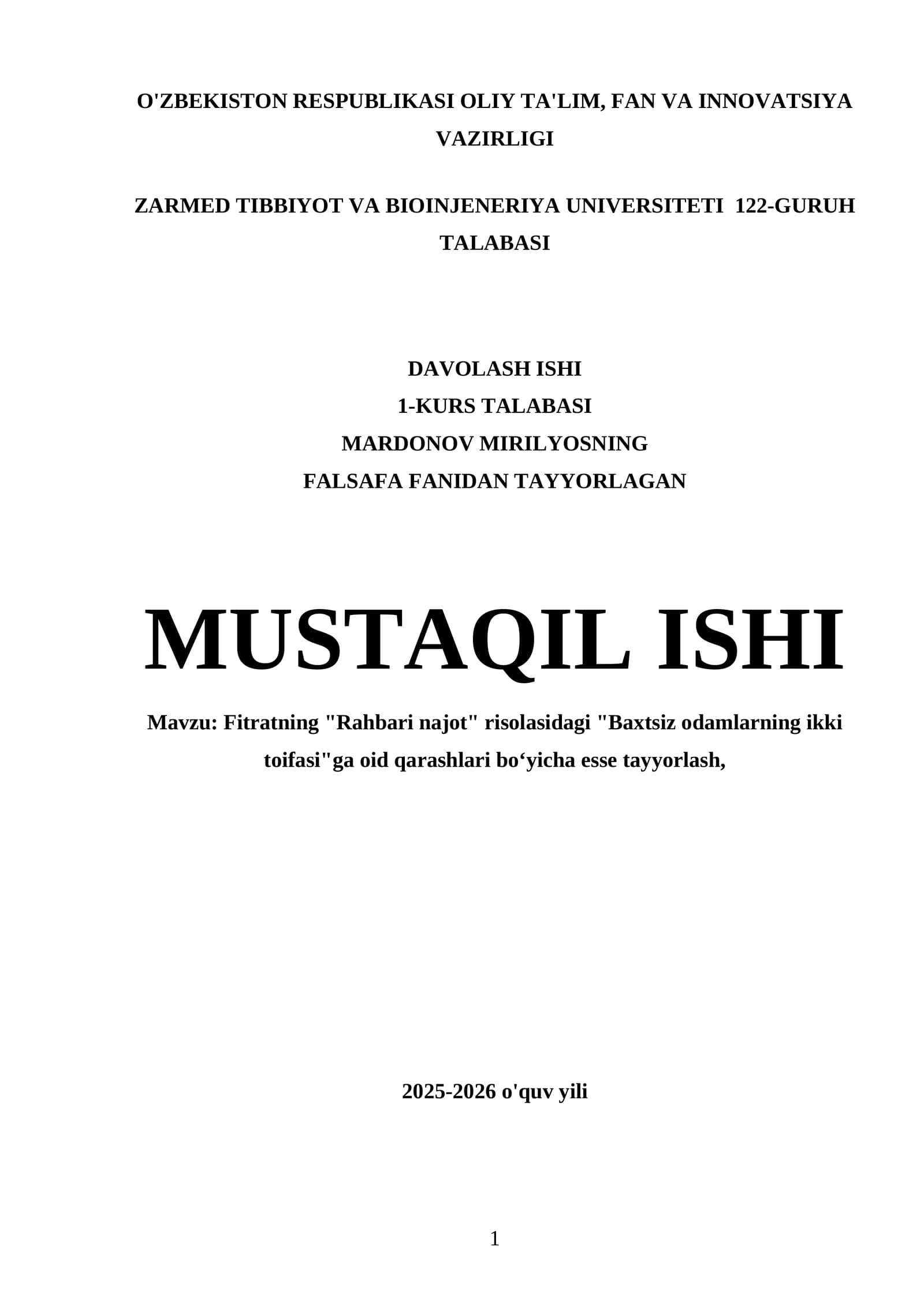 MARDONOV MIRILYOSNING FALSAFA