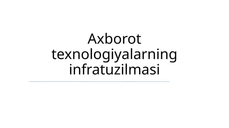 Apparat vositalari infratuzilmasi