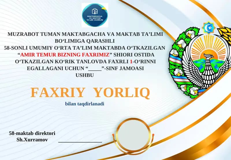 FAXRIY YORLIQ
