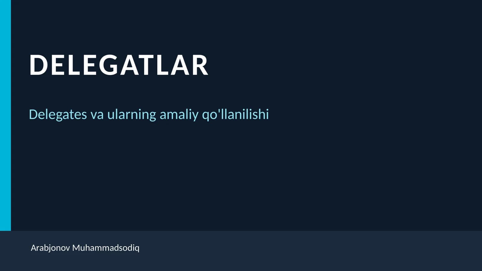 C# deledatlar (delegates)