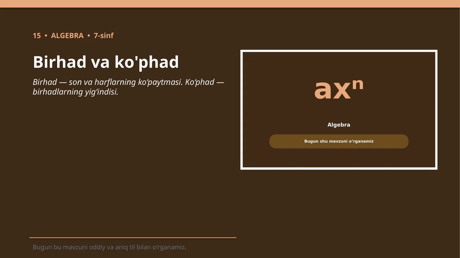 Birhad va ko'phad