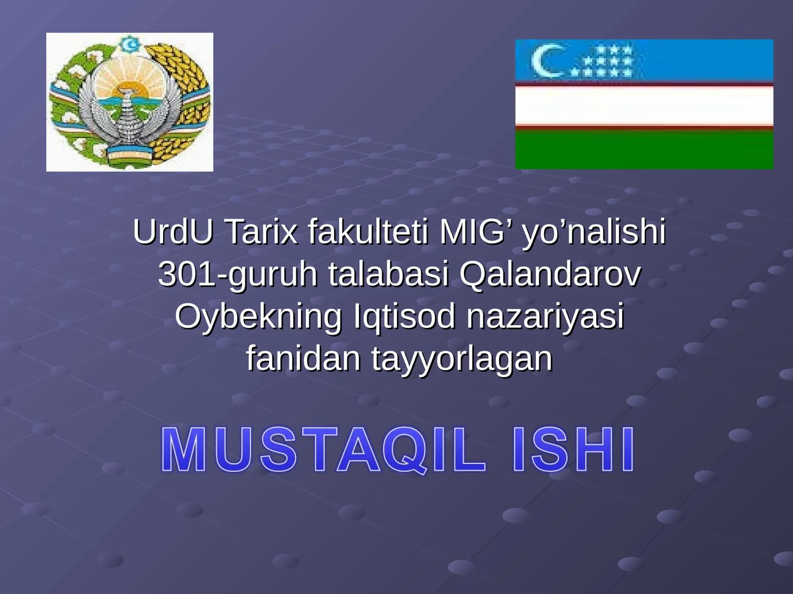 Iqtisodiy o’sishni investitsiyalash
