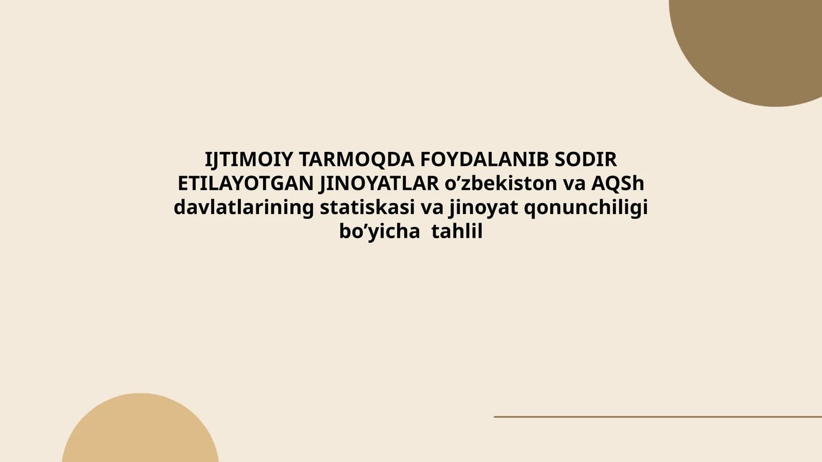 IJTIMOIY TARMOQDA FOYDALANIB SODIR ETILAYOTGAN JINOYATLAR