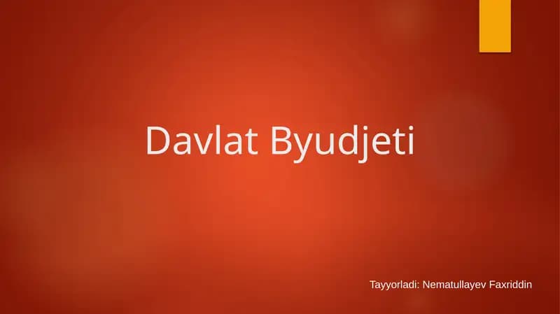 Davlat Byudjeti