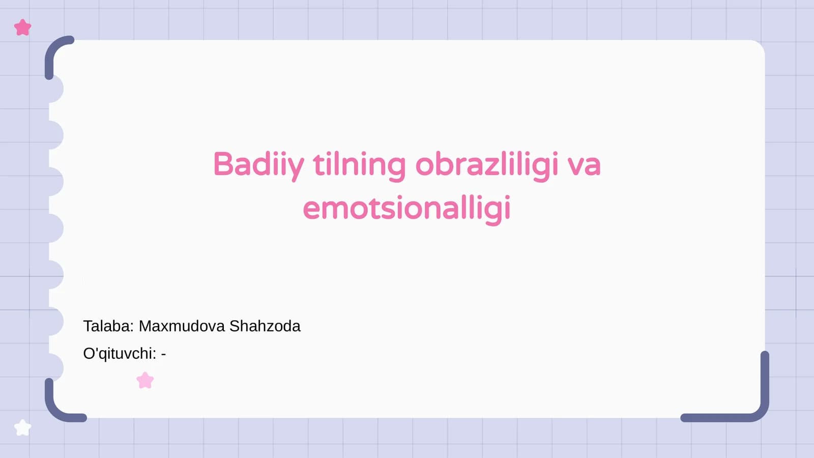 Badiiy tilning obrazliligi va emotsionalligi