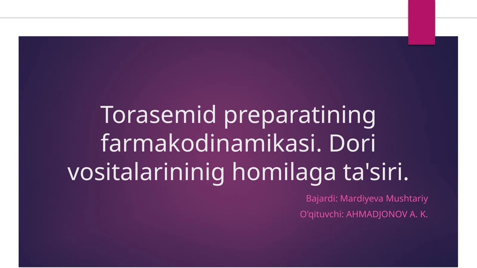 Torasemid preparati farmakodinamikasi