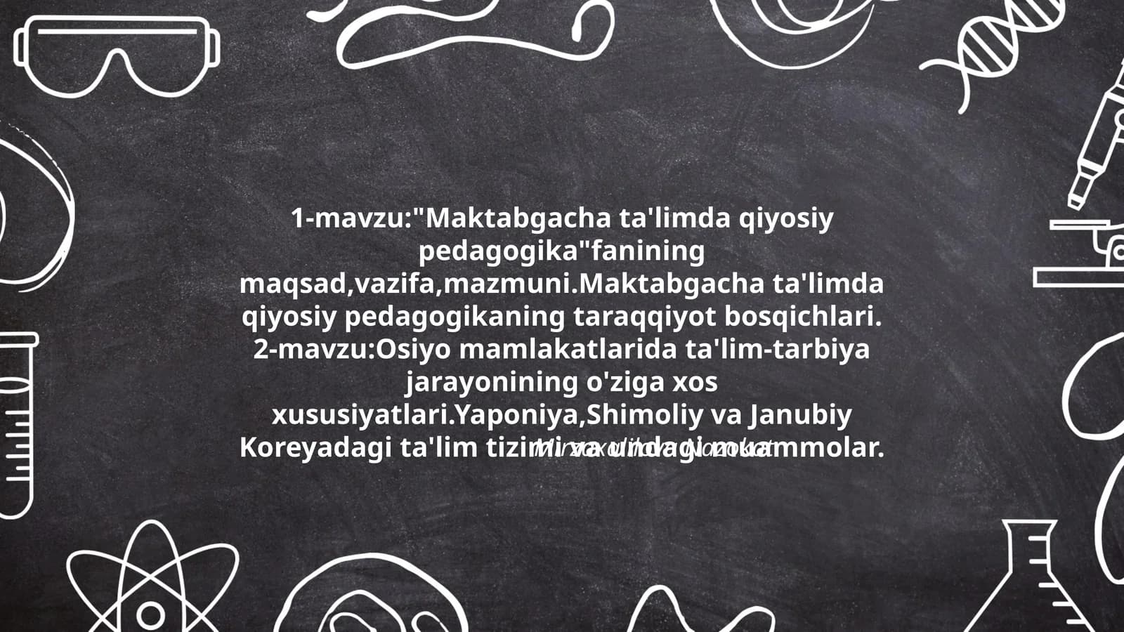 Maktabgacha ta'limda qiyosiy pedagogika