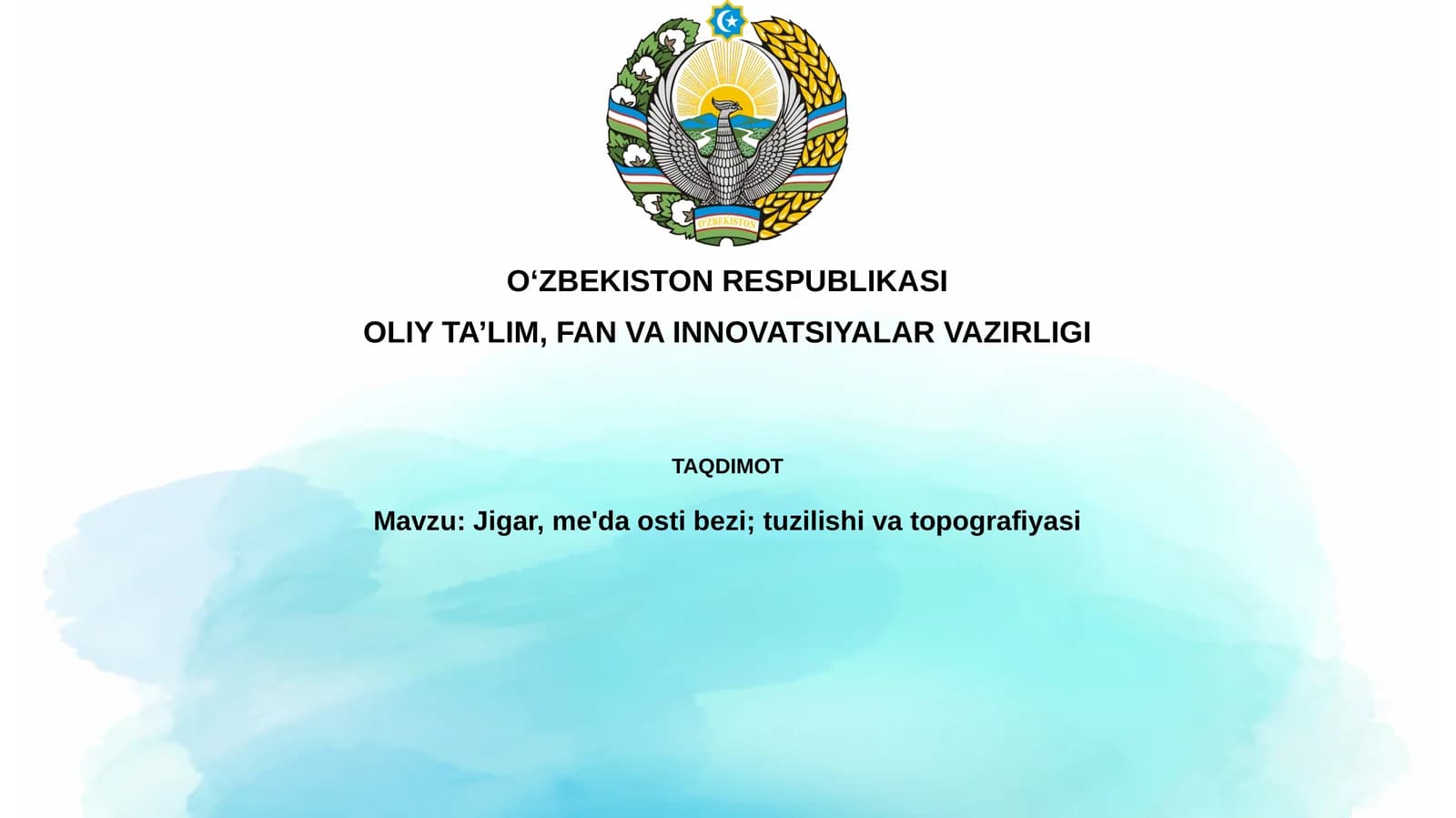 Jigar, me'da ostibezi; tuzilishi va topografiyasi