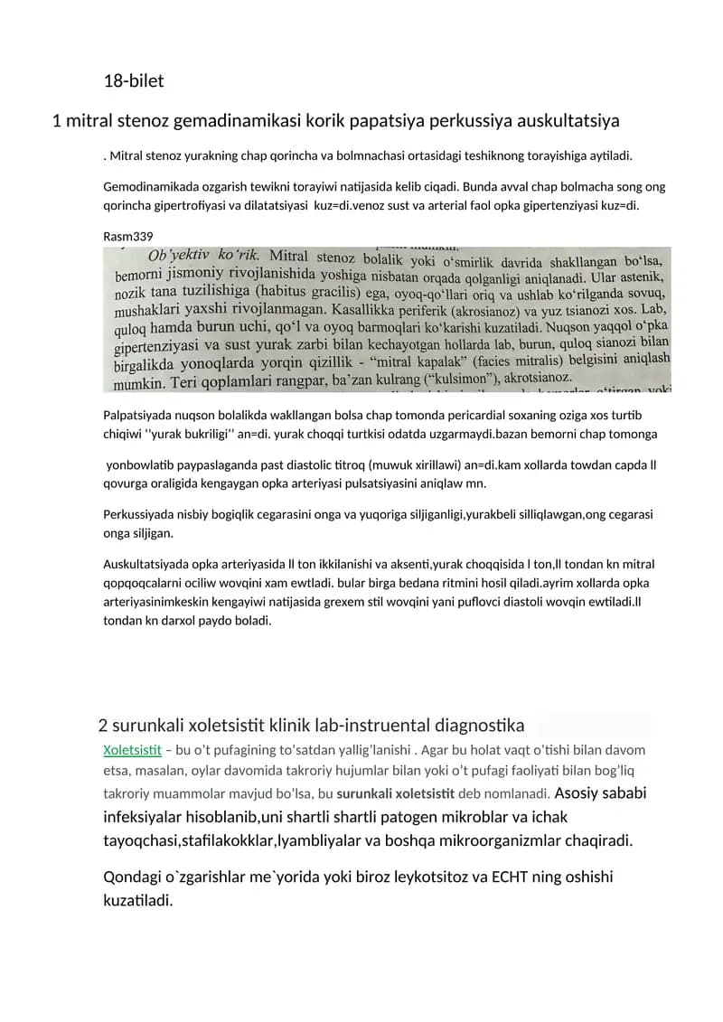 Mitral stenoz gemadinamikasi