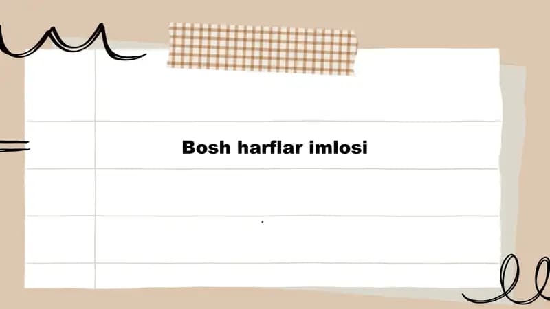 Bosh harflar imlosi