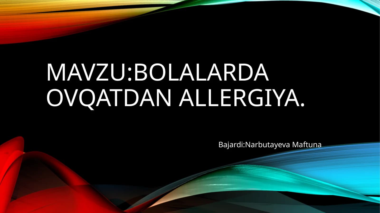 Bolalarda ovqatdan allergiya