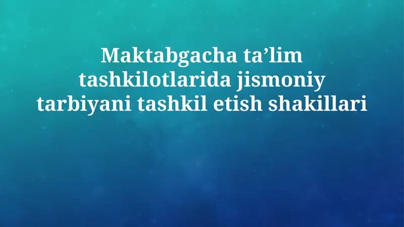 Sport o'yinlari elementlari