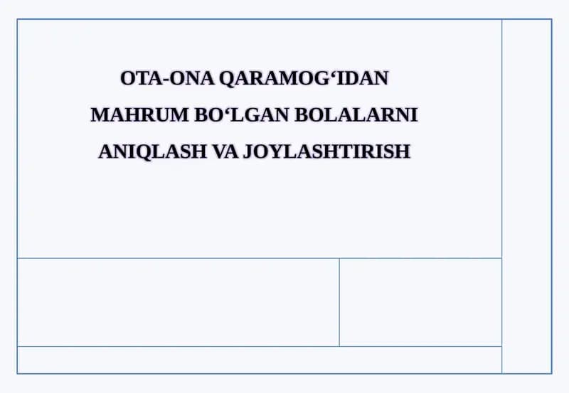 Ota-ona qaramog‘idan mahrumin