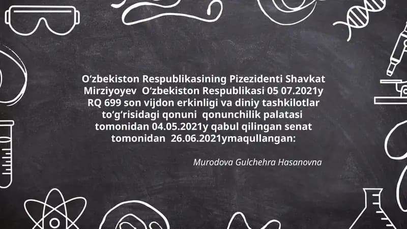 Vijdon erkinligi va diniy tashkilotlar to'g'risida