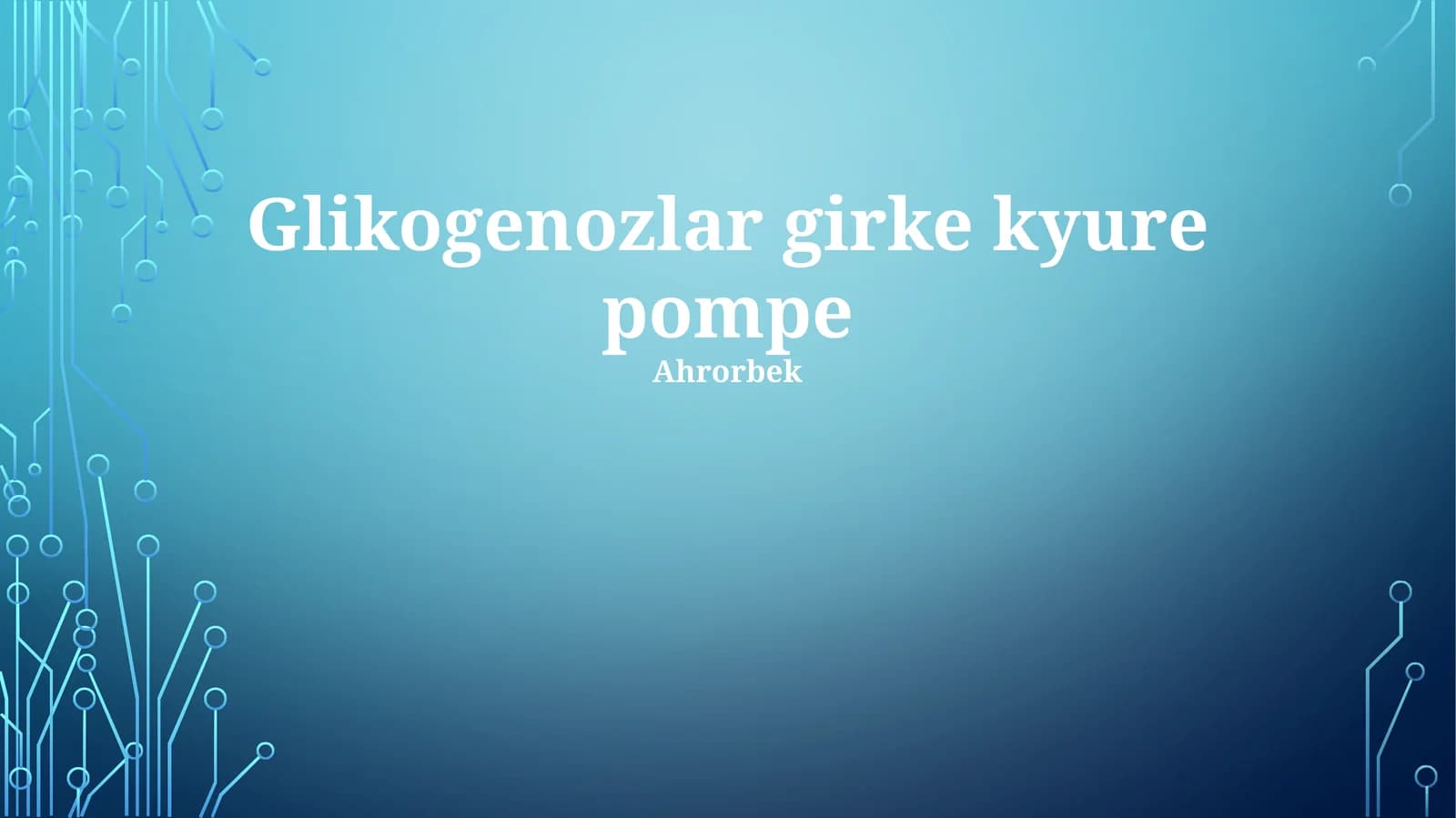 Glikogenozlar girke kyure pompe