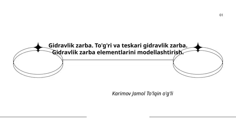 Gidravlik zarba tushunchasi va tarixiy rivojlanishi