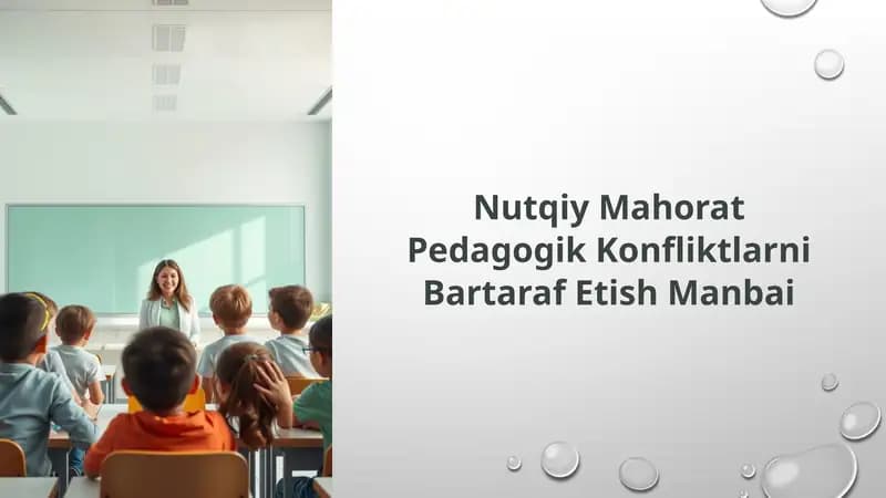 Nutqiy Mahorat Pedagogik Konfliktlarni Bartaraf Etish Manbai