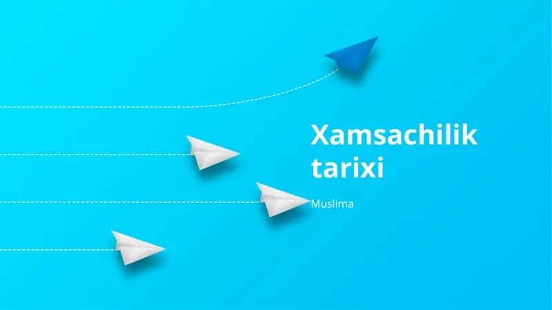 Xamsachilik tarixi