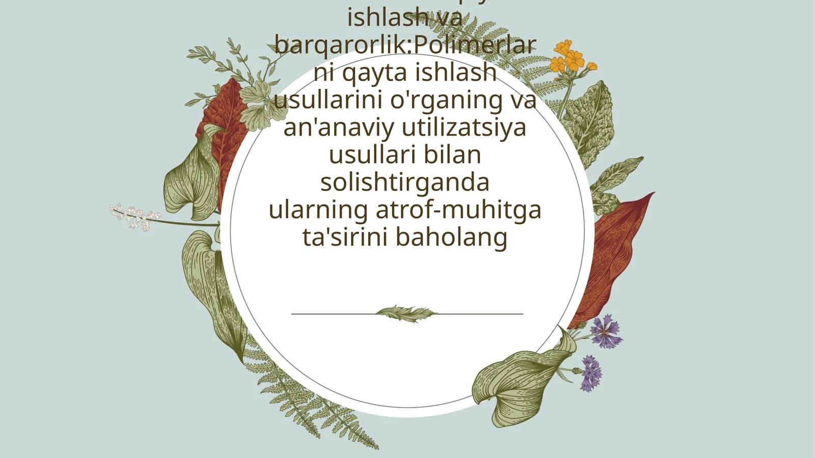 Polimerlarni qayta ishlash va barqarorlik