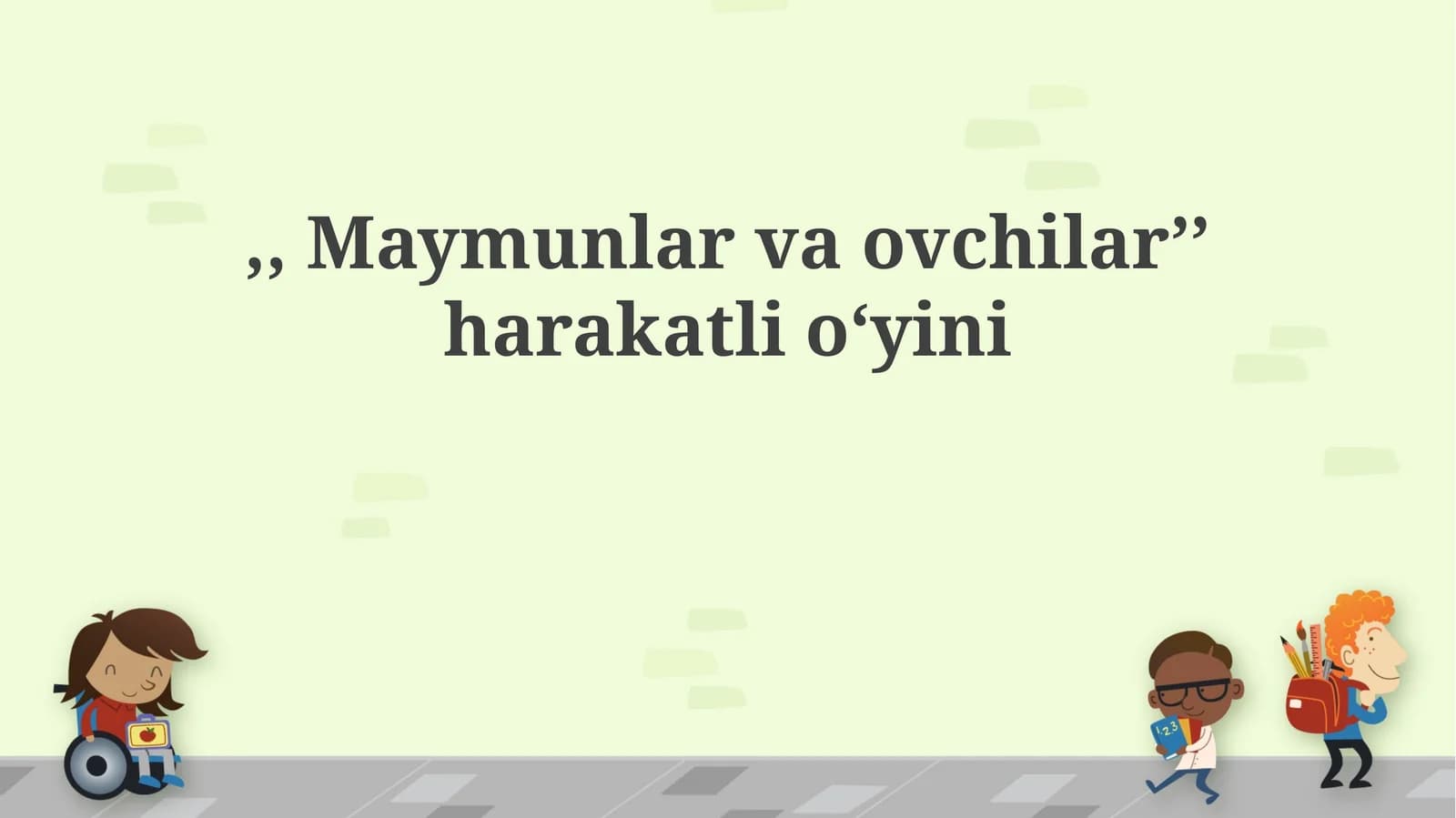 Maymunlar va Ovchilar Animatsion O'yini