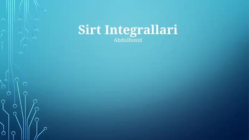Sirt Integrallari