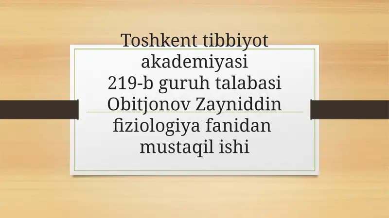 Oliy nerv faoliyati