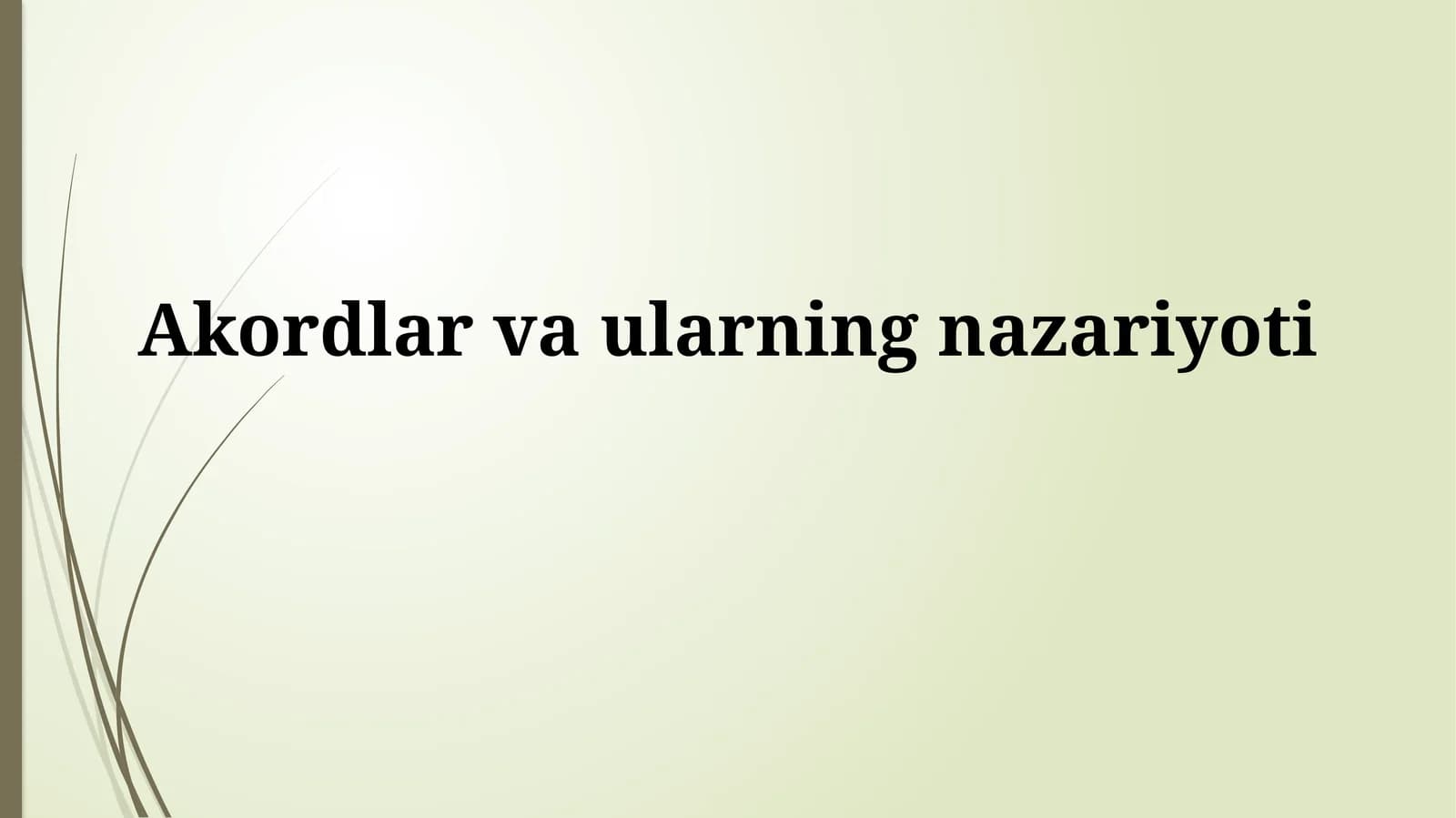 Akkordlar vaularningnazariyoti