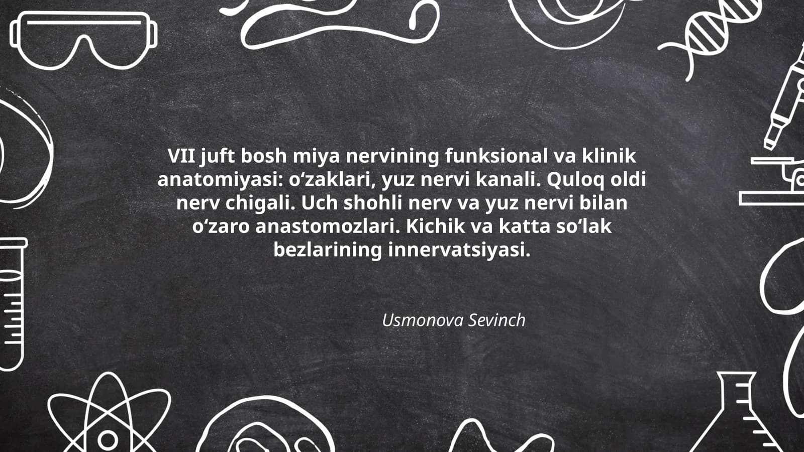 VII juft bosh miya nervining funksional va klinik anatomiyasi