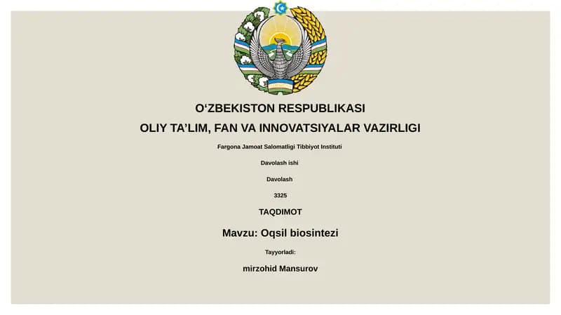 Oqsil biosintezi