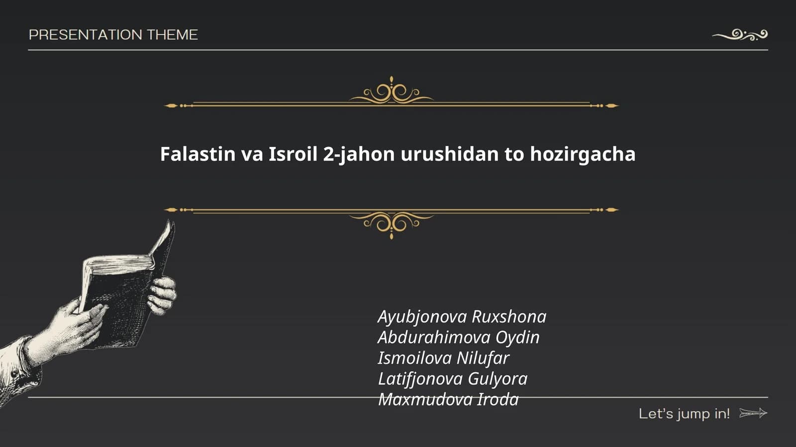 Falastin va Isroil 2-jahon urushidan to hozirgacha