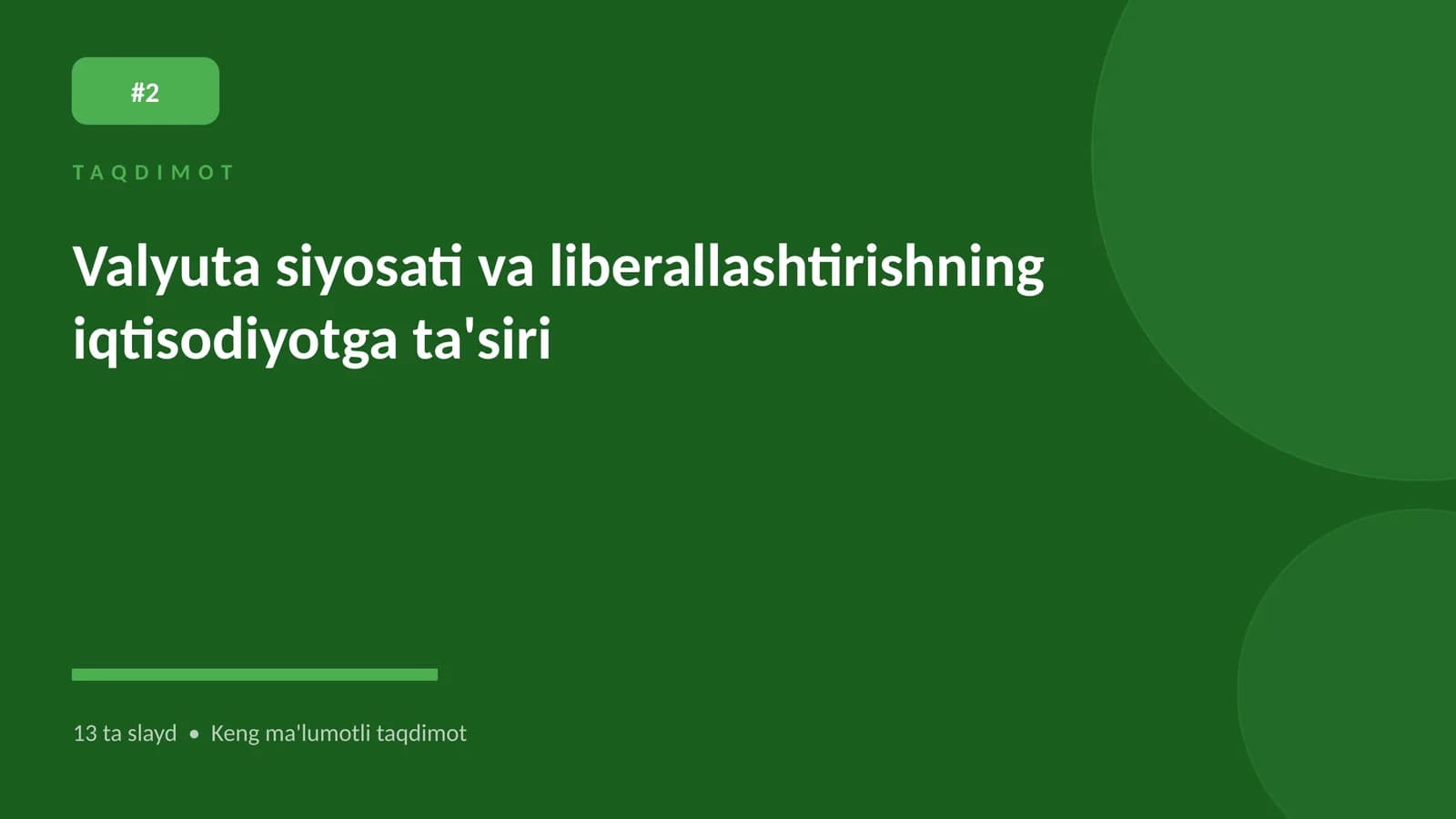 Valyuta siyosati va liberallashtirishning iqtisodiyotga ta'siri