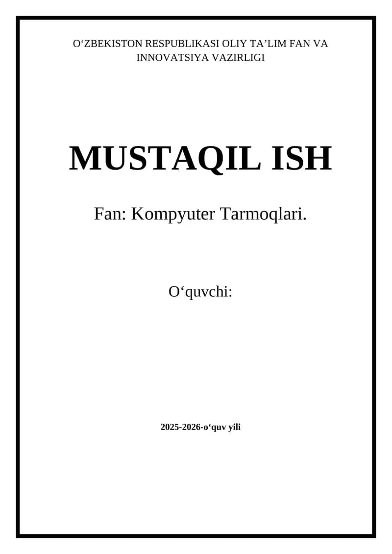 Komputer tarmoqlari