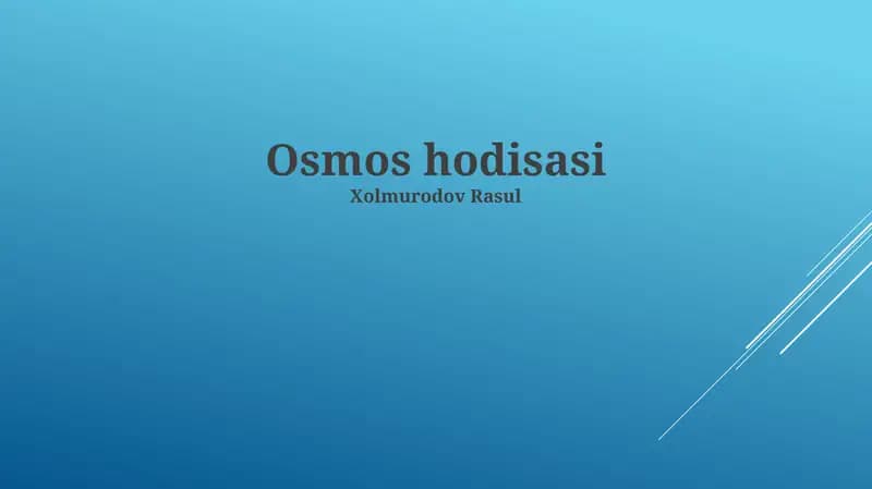 Osmos hodisasi
