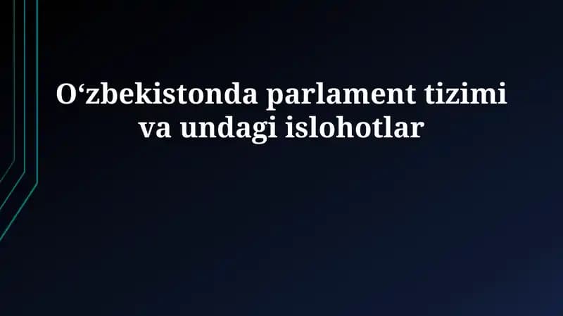 Oʻzbekistonda Parlamentarizmning Shakllanishi va Konstitutsiyaviy Asoslari
