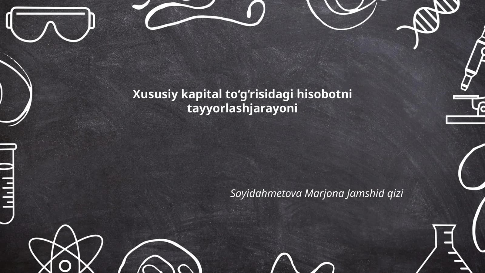Xususiy kapital to‘g‘risidagi hisobotni tayyorlashjarayoni
