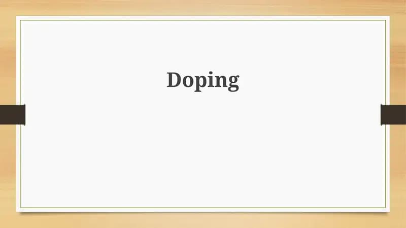 Doping: Ta'rif, Turlari va Tarixi