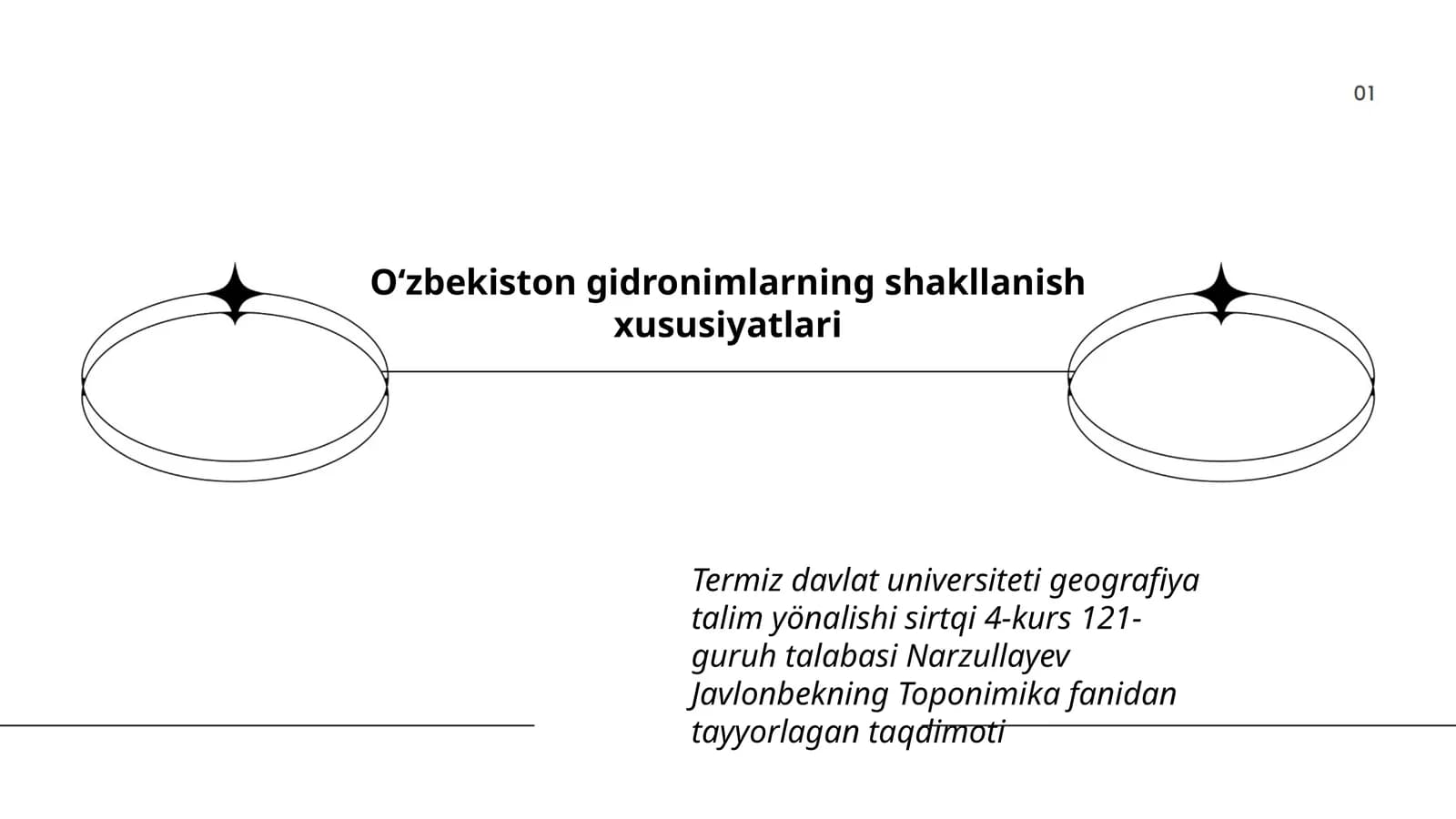 Oʻzbekiston gidronimlarning shakllanish xususiyatlari
