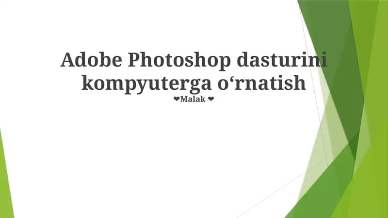Adobe Photoshop o'rnatish