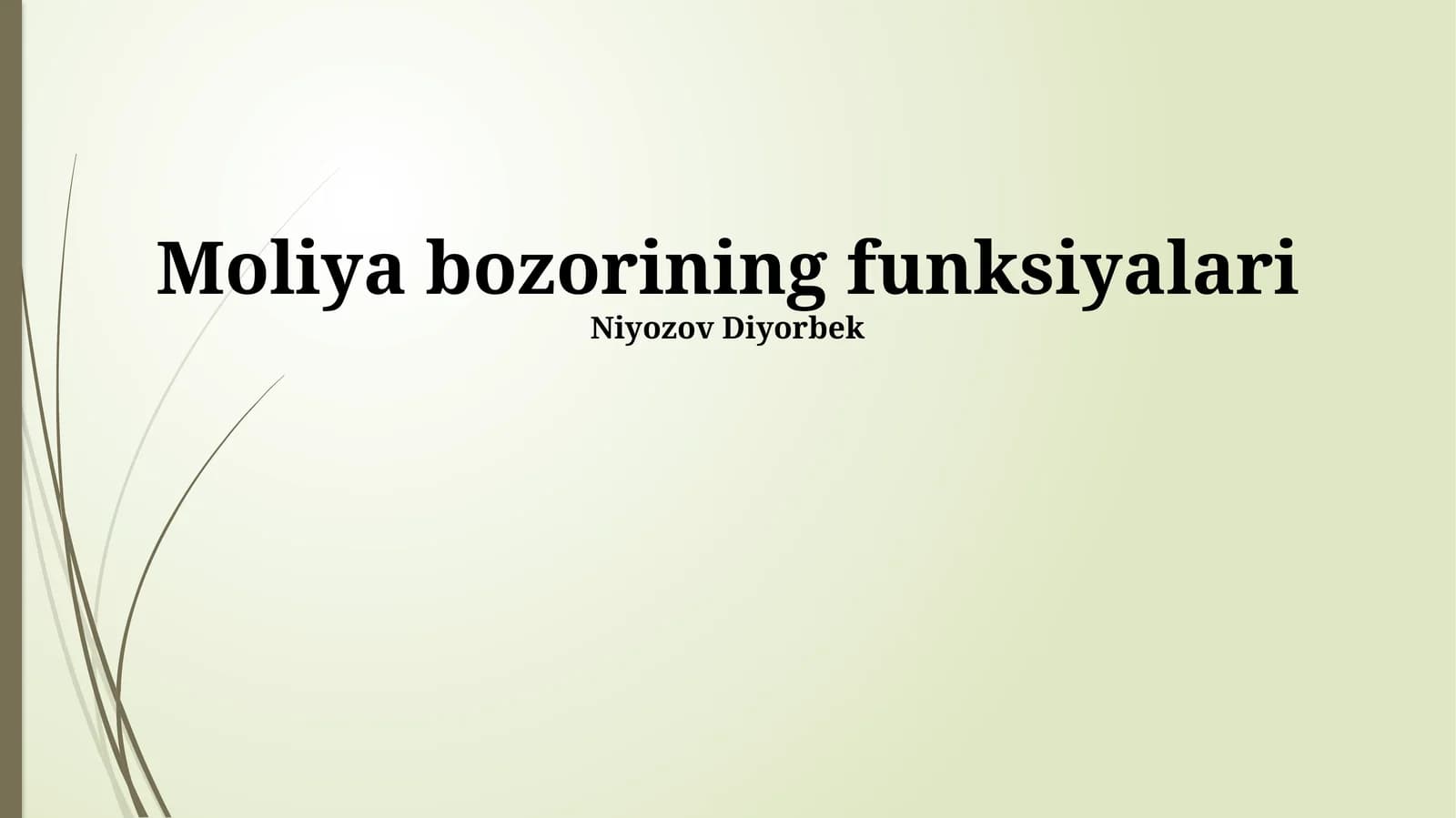 Moliya bozorining funksiyalari