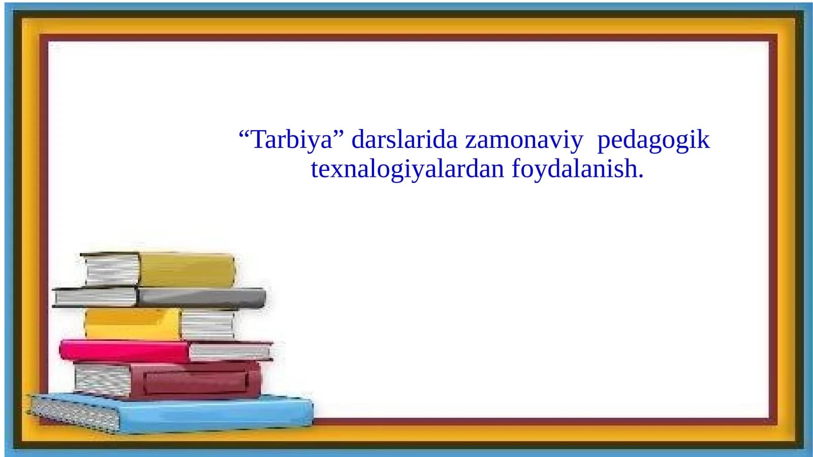Pedagogika Fanidan Tarbiya Darslar