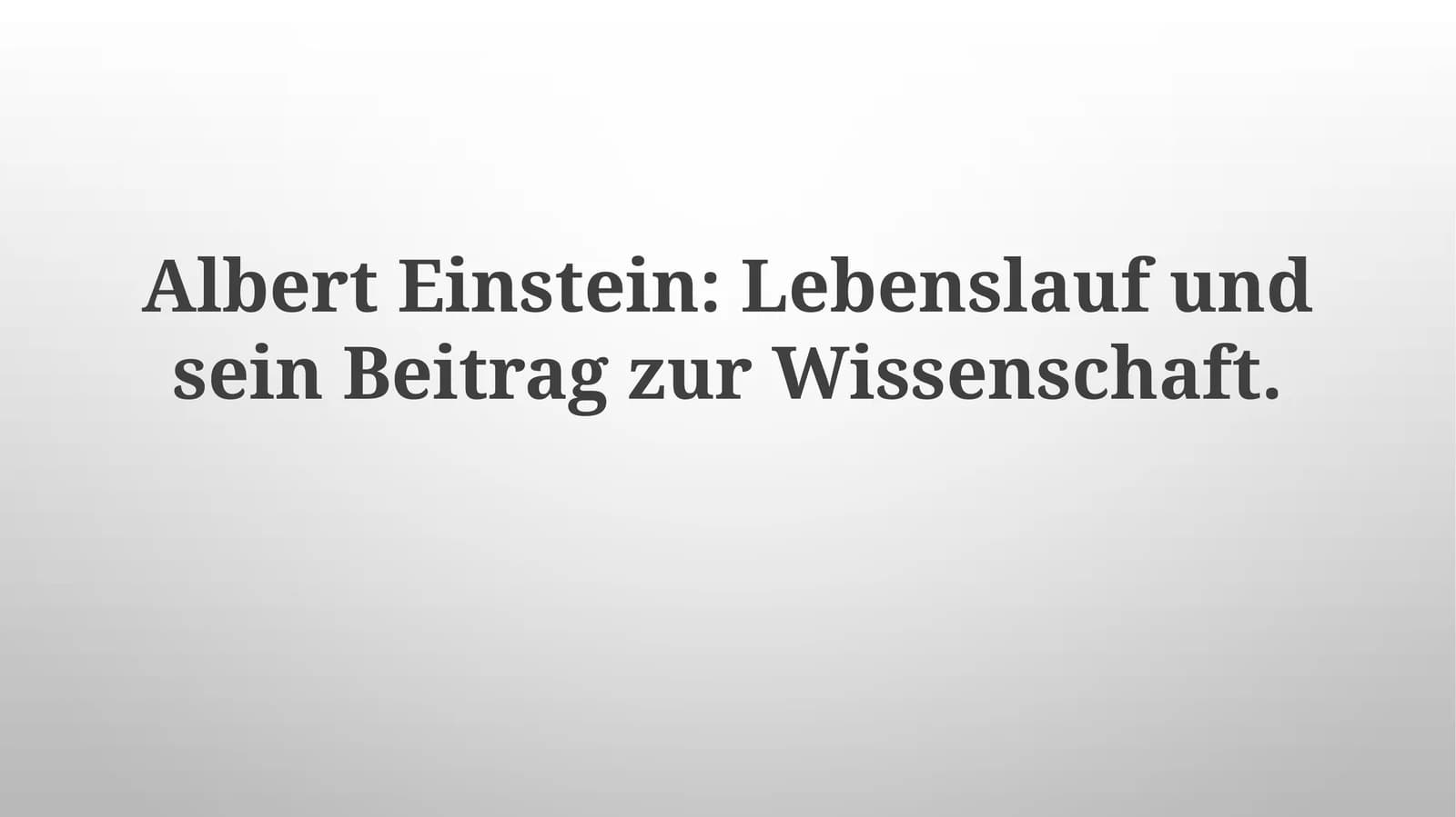 Die Bedeutung der E=mc²