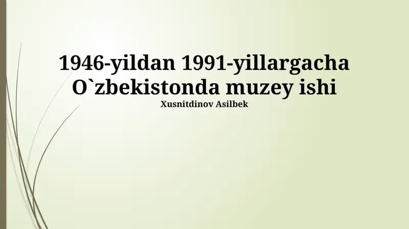 Muzey ishi