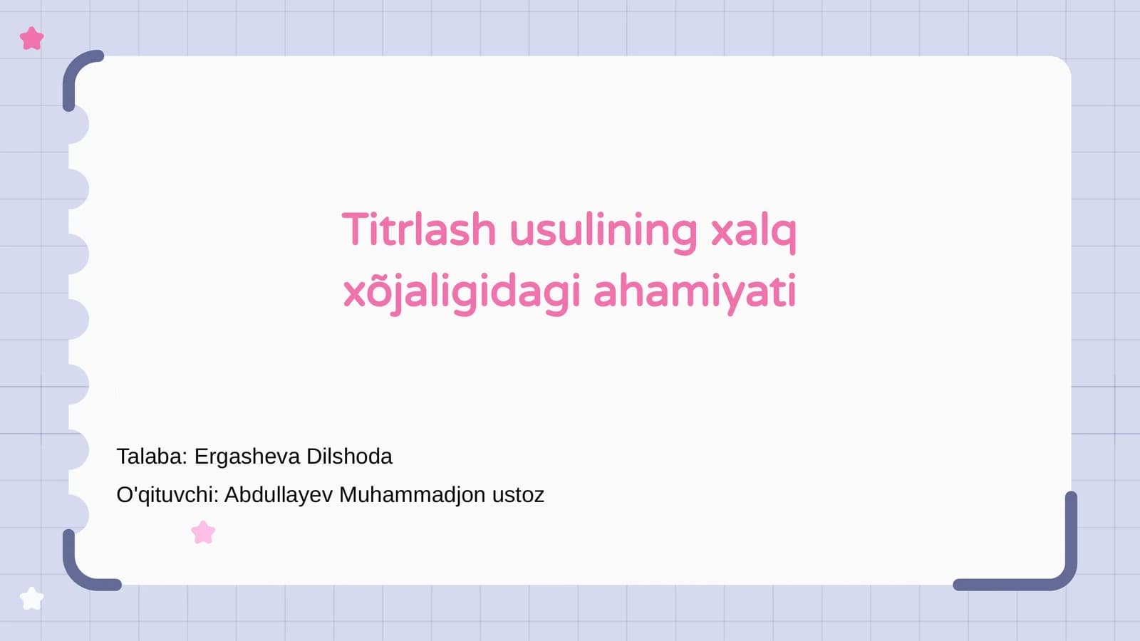 Titrlash usulining xalq xõjaligidagi ahamiyati
