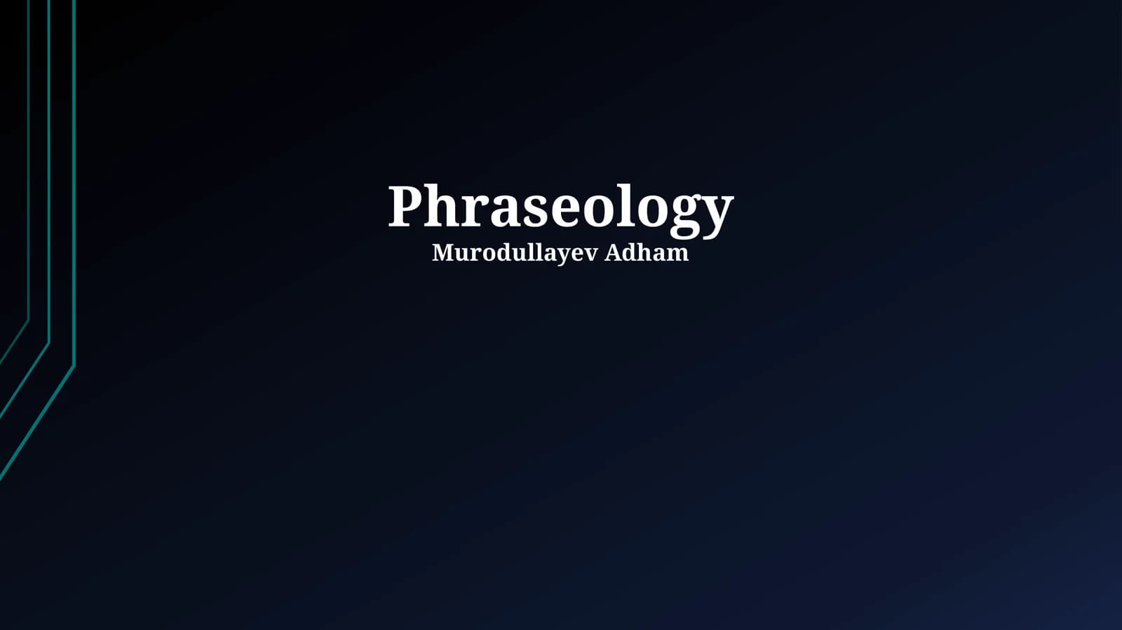 Phraseology