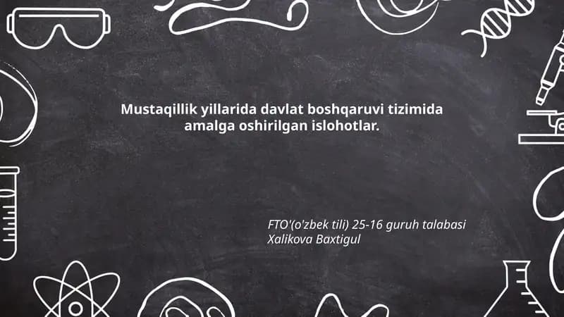 Mustaqillik davrida Konstitutsiyaviy islohotlar va davlat boshqaruvi tuzilmasi