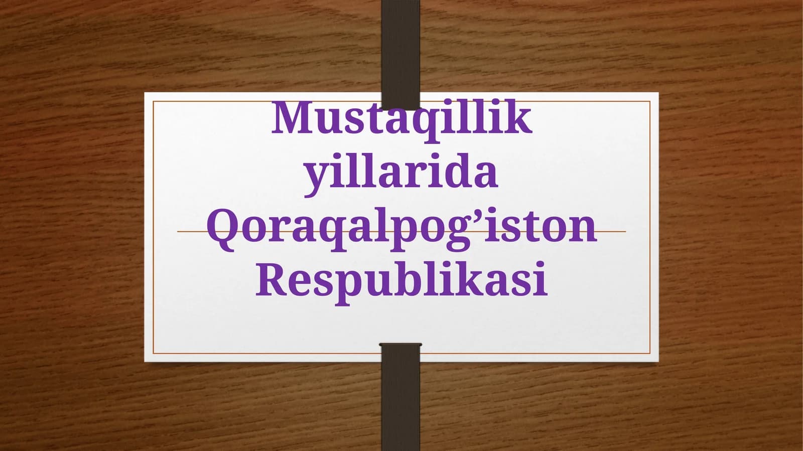 Qoraqalpog’iston Respublikasi